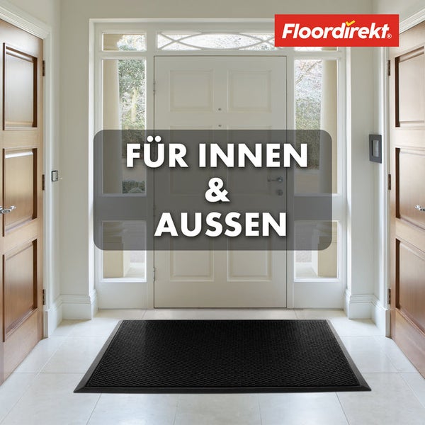 FLOORDIREKT Fußmatte Imperial 1000 - Innovatives 3D-Netz zur effektiven Filterung - Schwarz - 90 x 150 cm