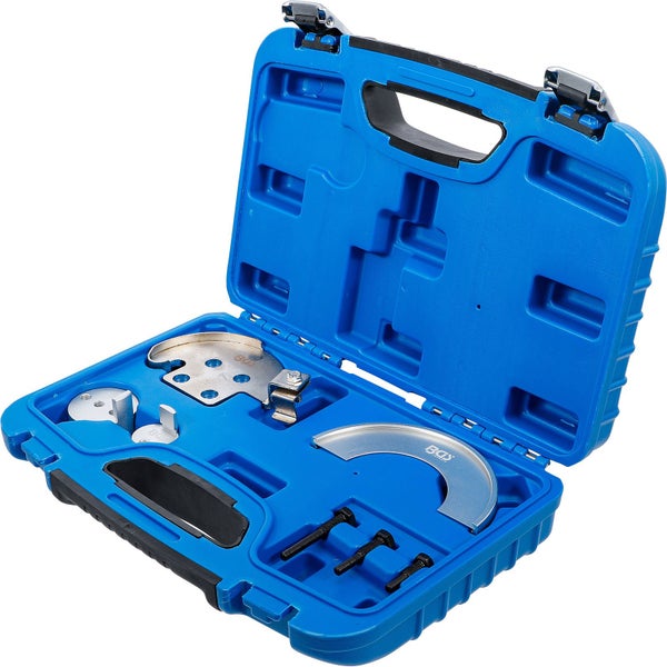 Nockenwellen-Arretierungssatz in blauem Werkzeugkoffer