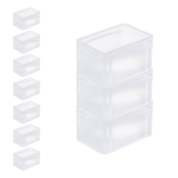 PROREGAL SuperSparSet 10 x Transparenter Eurobehälter BasicLine Mit Geschlossenem Griff und Klickdeckel HxBxT 17 x 20 x 30 cm 7,2 Liter Eurobox