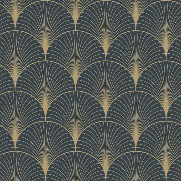 Tapete mit fächerförmigem Muster
