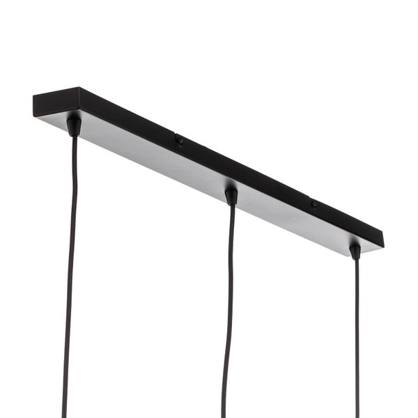 Lindby Pendelleuchte Tsomo (Skandinavisch) in Schwarz aus Textil (3 flammig, E27) - Deckenlampe Esstischlampe Hängelampe Hängeleuchte Wohnzimmerleuchte