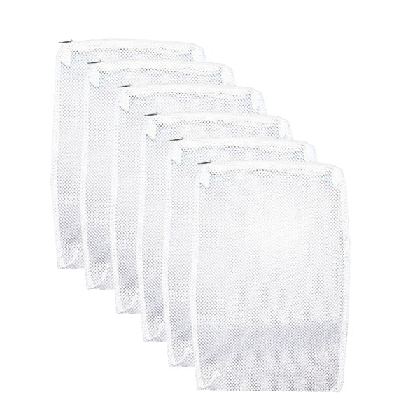6x Filtermedienbeutel 19x14 cm Filtersack Filterbeutel mit Reißverschluss Teichsack Netzbeutel Netzsack Filtersack Filternetz
