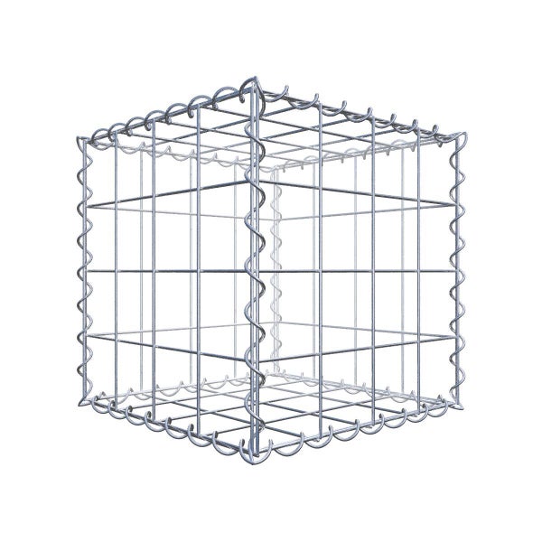 Gabione 40 cm x 40 cm x 40 cm (L x H x T), Maschenweite 10 cm x 10 cm, Spirale