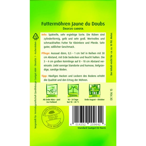 Futtermöhren Jaune du Doubs Samen von Quedlinburger SAATGUT