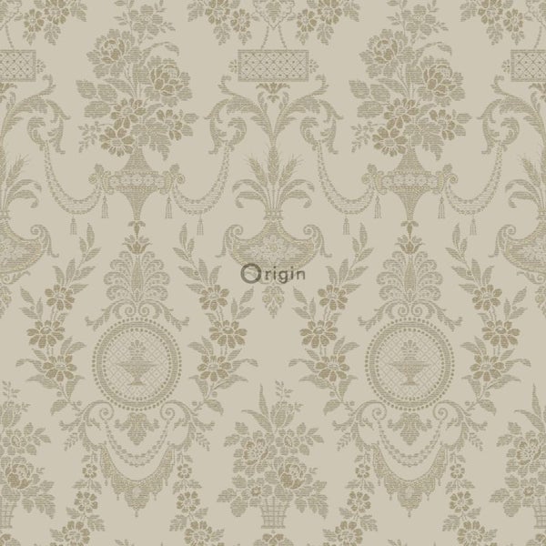 Tapete mit Blumenmuster und Ornamenten