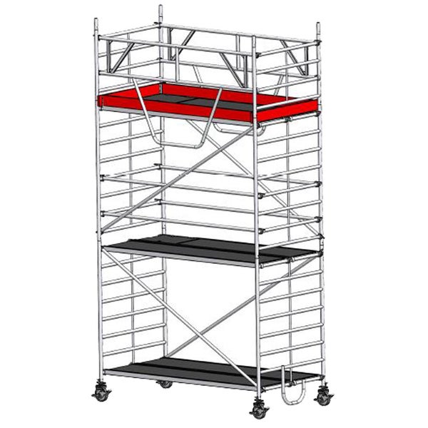 Rollgerüst mit mehreren Plattformen für Bauarbeiten