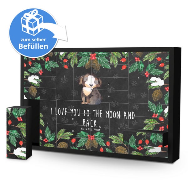 Mr. & Mrs. Panda Befüllbarer Adventskalender Hund Entspannen - Schwarz