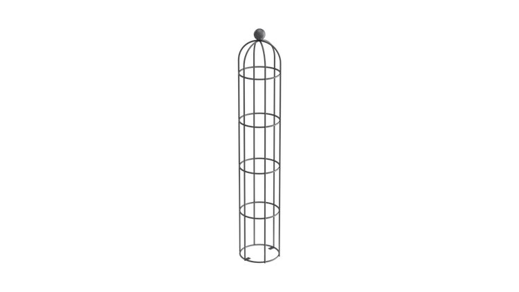 Obelisk Messina klein 29 x 140 cm massiver Rundstahl pulverbeschichtet anthrazit