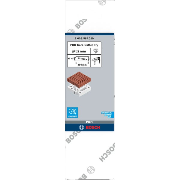 Bosch PRO Core Cutter dry 52 x 150 mm G 1/2 Zoll - 2608587319