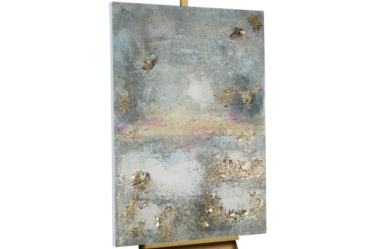 Handgemaltes Gemälde Acrylfarbe 80x120cm Grau