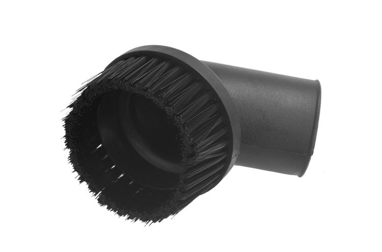 Saugpinsel für Staubsauger, rund, Kunststoff, schwarz.