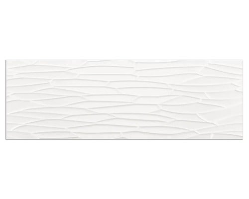 Weiße Wandfliese mit 3D-Wellenmuster