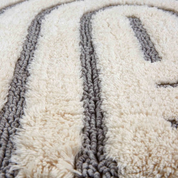 Detailansicht eines Teppichs mit Muster