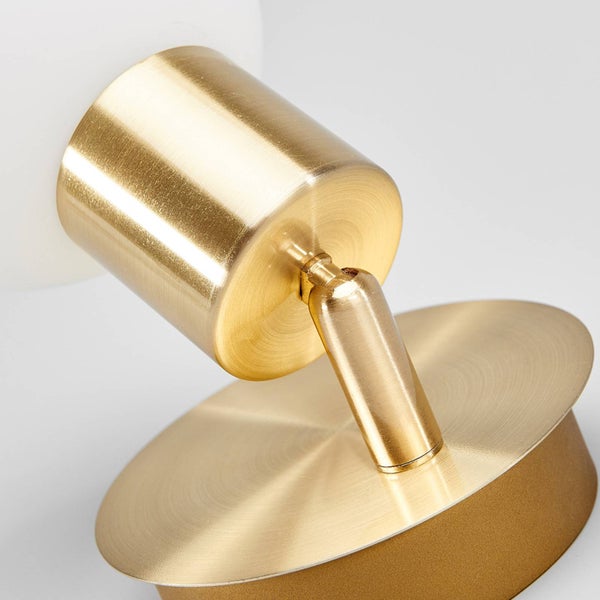 Messing Wandleuchte mit verstellbarem Spot