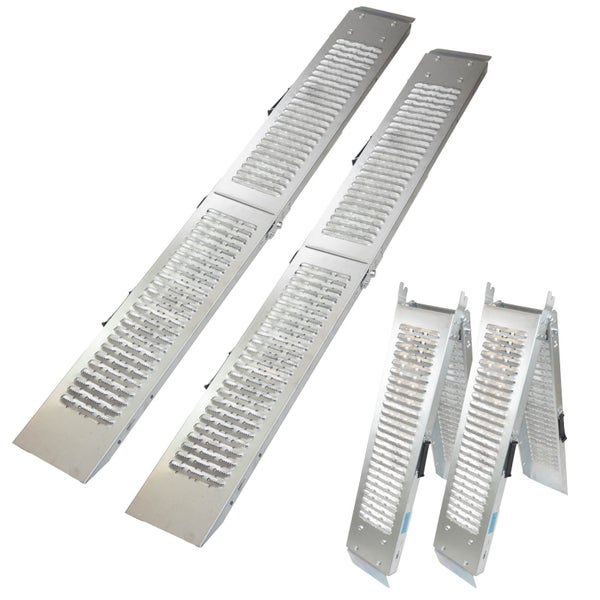 Zwei Aluminium-Rollstuhlrampen, zusammenklappbar