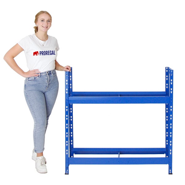 PROREGAL Mega Deal 2x Reifenregal Tiger HxBxT 100 x 110 x 35 cm Bis Zu 16 Reifen Blau
