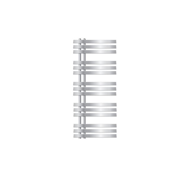 LuxeBath Design Badheizkörper Iron EM 500 x 1200 mm, Chrom, Designheizkörper Paneelheizkörper Flachheizkörper Heizkörper Handtuchwärmer Handtuchtrockner Bad/Wohnraum Heizung, inkl. Montage-Set