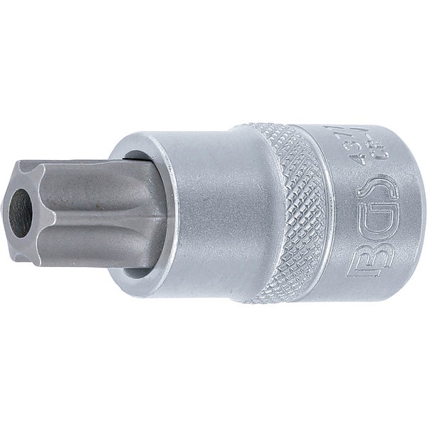 BGS Bit-Einsatz Antrieb Innenvierkant 12,5 mm (1/2) T-Profil (für Torx) mit Bohrung T70 - 4377