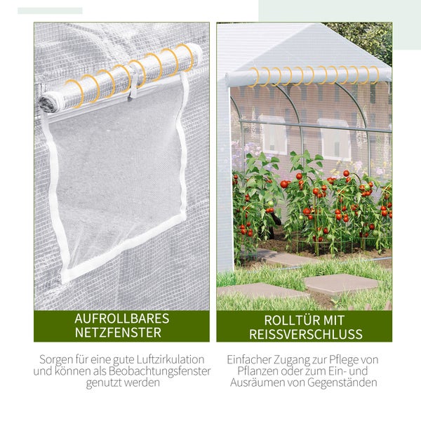 Mann steht auf einer Aluminiumleiter und arbeitet.