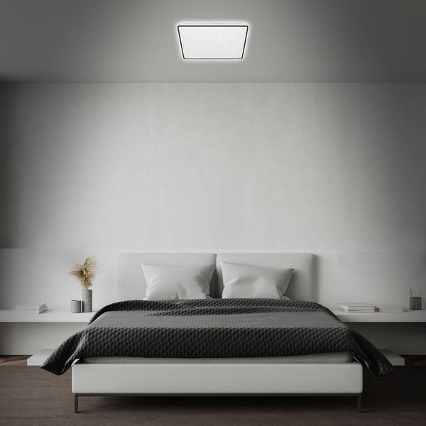 LED Deckenleuchte Deckenlampe Sternenhimmel Backlight flach 24W schwarz Briloner