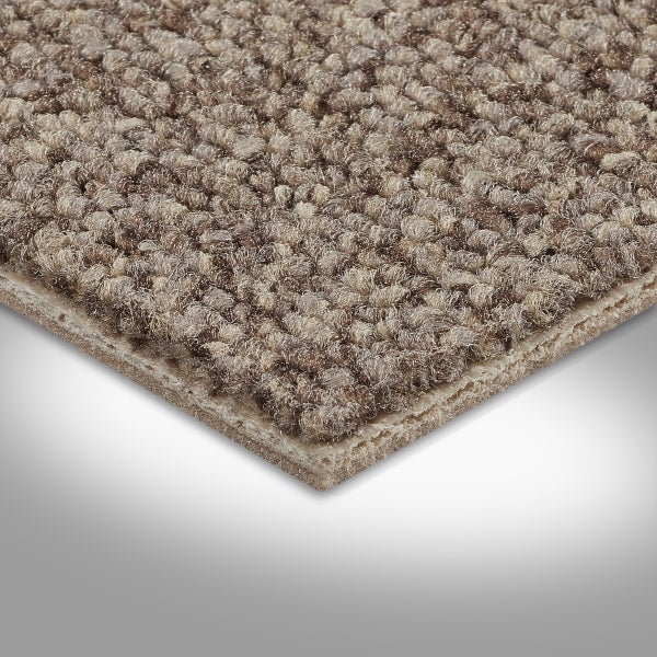 Teppichboden Meterware Auslegware in Braun in Schlingen Qualität 400 cm Breite (Meterware)