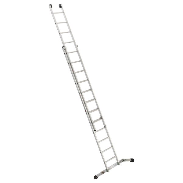 Ausgezogene Mehrzweckleiter mit Sprossen
