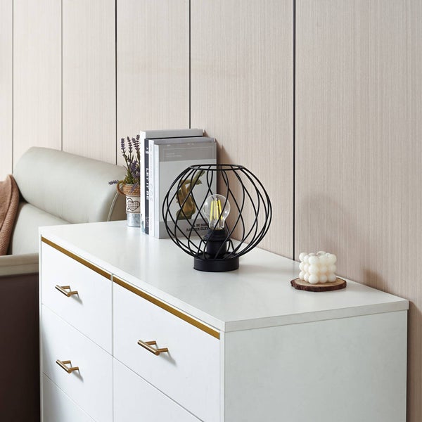 Lindby Tischlampe Danika (Modern) in Schwarz aus Metall (1 flammig, E27) - Tischleuchte Schreibtischlampe Nachttischlampe Wohnzimmerleuchte