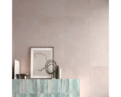 Wand- und Bodenfliese Paint rosè 60x120cm rektifiziert
