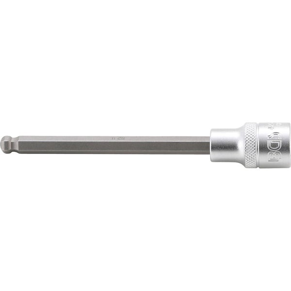 BGS Bit-Einsatz Länge 140 mm Antrieb Innenvierkant 12,5 mm (1/2) Innensechskant mit Kugelkopf 8 mm - 4258-8