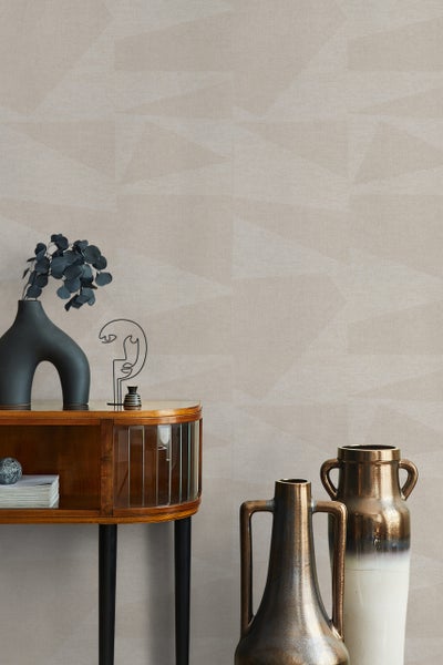 Tapete Beige Uni Modern für Wohnzimmer Schlafzimmer Küche MADE IN GERMANY 10,05 x 0,53m