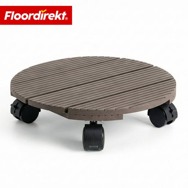 Rolluntersetzer aus Holz für Pflanzengefäße