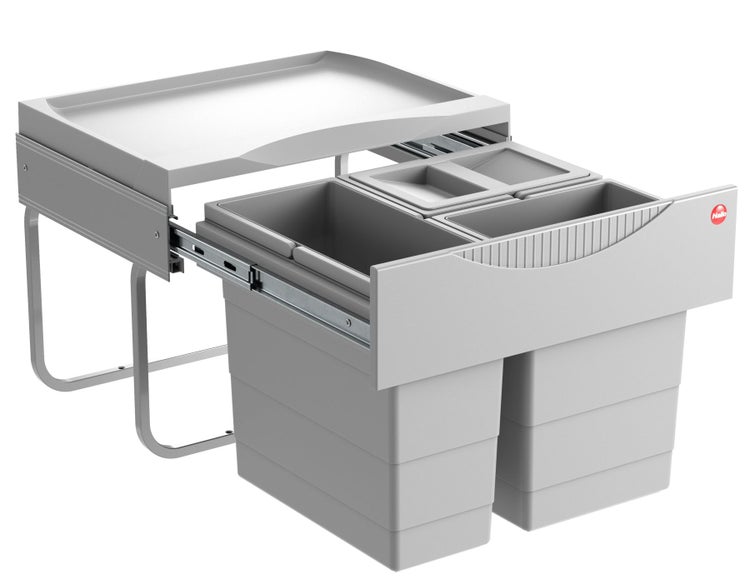 Mülltrennsystem mit mehreren Behältern und Auszugfunktion