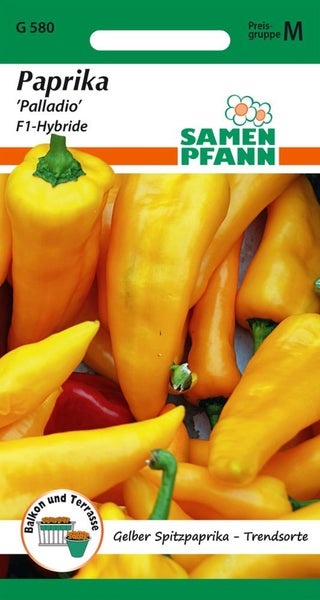 Paprika Palladio F1-Hybride Samenpackung für Balkon und Terrasse