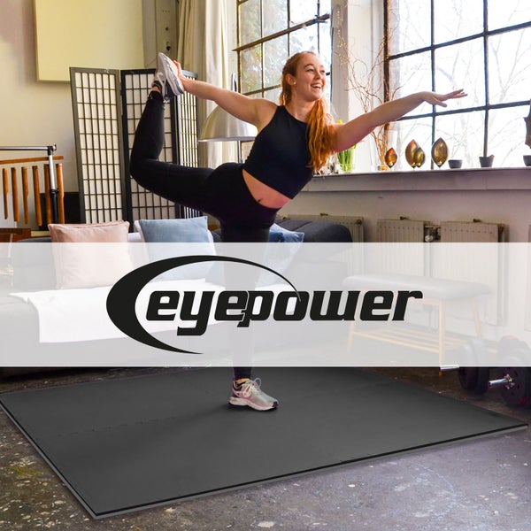 2 cm Dick: 1m² Bodenschutz Fitnessmatte - 4 Sportmatten 50 x 50 cm