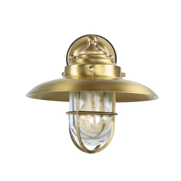 Wandleuchte mit Glasschirm für den Aussenbereich