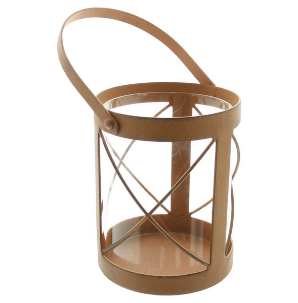 FRANK FLECHTWAREN | Windlicht Rost, METALL, GLAS, 14,5 x 13 x 16 cm, GH: 28 cm