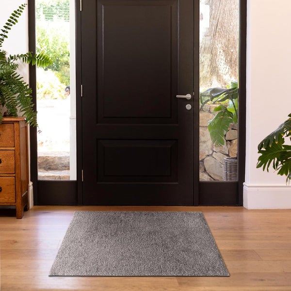 FLOORDIREKT Fußmatte Domenico - stilvolle & praktische Schmutzfangmatte - Beige-Grau - 50 x 80 cm