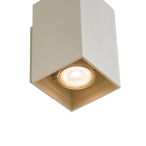 Moderne Wandleuchte Beige GU10 50 mm quadratisch 2-flammig - Sandy