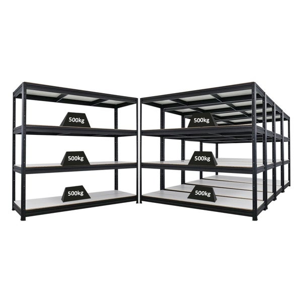 Mehrere Schwerlastregale mit einer Traglast von 500 Kilogramm