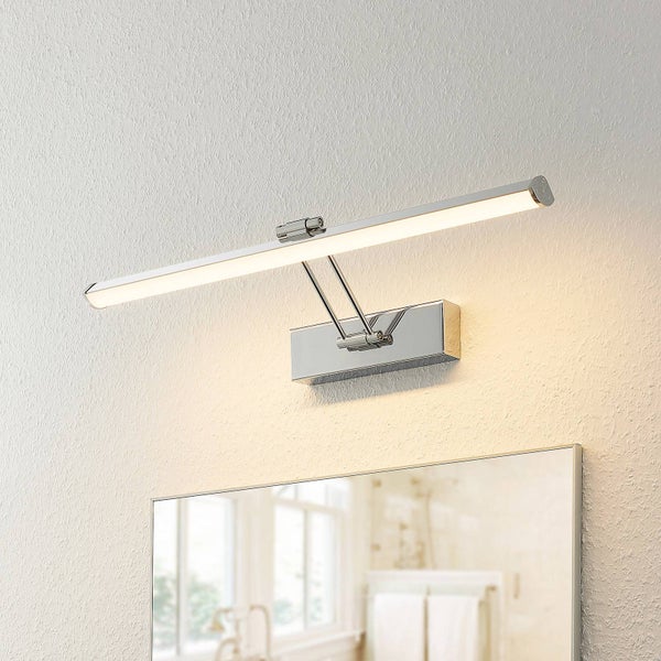 Lindby LED Wandleuchte, Wandlampe Bad Sanya (spritzwassergeschützt (Modern) in Chrom aus Metall (1 flammig ) - Wandleuchten Spiegelleuchte Badezimmer Wandbeleuchtung Badezimmerleuchte