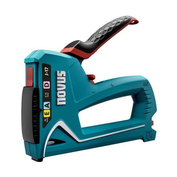Novus Tools Handtacker J-17 6-14 mm, Profi-Tacker geeignet für Feindraht-, Flachdrahtklammern & Nägel 030-0474