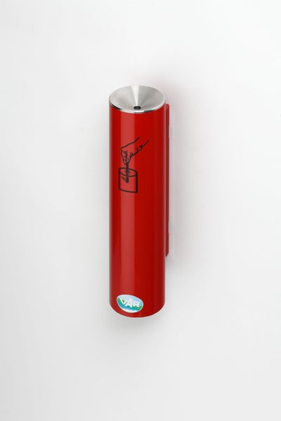 PROREGAL Robuster Sicherheitsascher Verschließbar Keine Lange Rauchbelästigung 0,6 Liter HxBxT 30 x 10 x 10 cm Verzinkter Stahl Rot