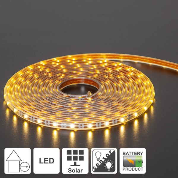 LED-Lichtschlauch mit Solarbetrieb und Bewegungssensor