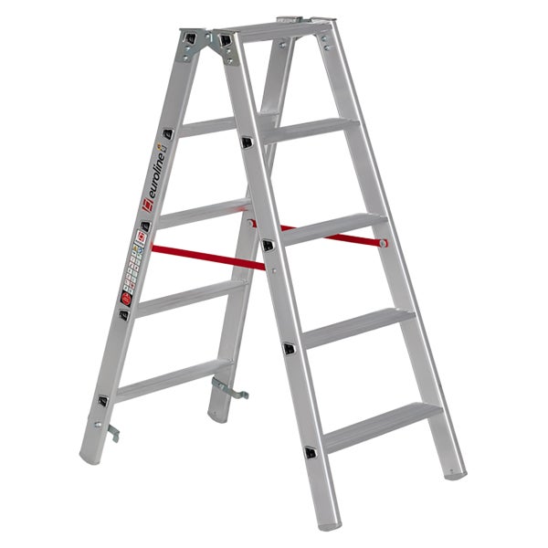 Aluminium-Doppelleiter mit vier Stufen für den Heim- und Handwerkerbedarf