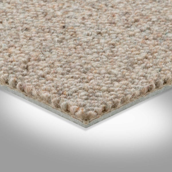 Teppichboden beige Wolle 400 cm breit Naturfaser Auslegware aus Schurwolle 7 mm dick 400 cm Breite (Meterware)
