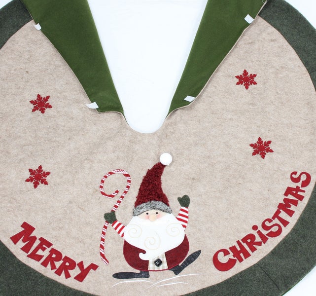 FRANK FLECHTWAREN | Christbaumdecke Wichtel, 122 x 2,5 x 122 cm, POLYESTER