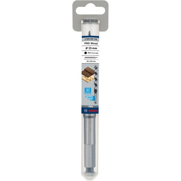 Bosch PRO Wood Holzschlangenbohrer 15 x 95 x 160 mm - 2608585702
