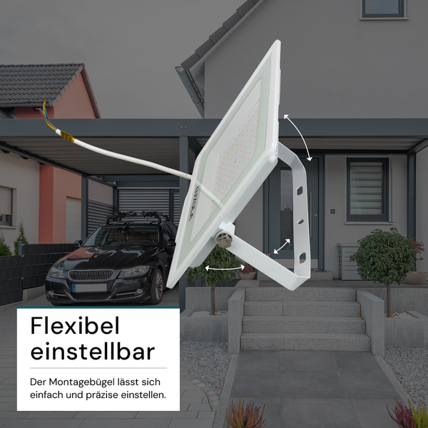 LED-Außenstrahler mit flexibel einstellbarer Halterung