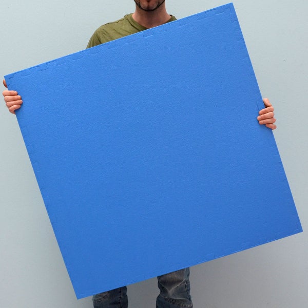 180x180 XL Trainingsmatte mit Rand - 4er Set 90x90 Bodenmatte Blau