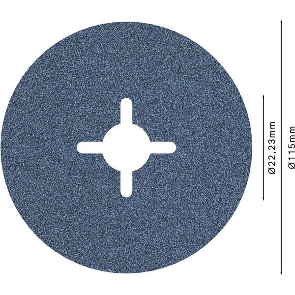 Bosch PRO R574 Fiberscheibe 115 mm G80 - 2608606728